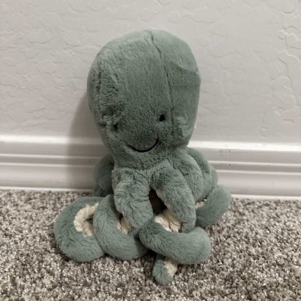 Jellycat Little Odyssey Octopus 10” Sea Foam Green Plush Soft Toy Rare